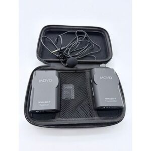 Movo Wireless Microphone System Black WMic10-P Transmitter Receiver Lavalier